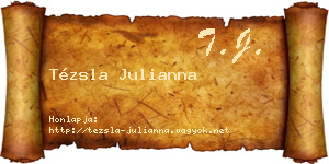 Tézsla Julianna névjegykártya