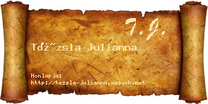 Tézsla Julianna névjegykártya