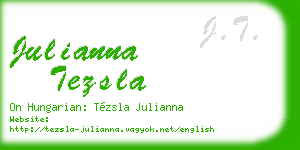 julianna tezsla business card